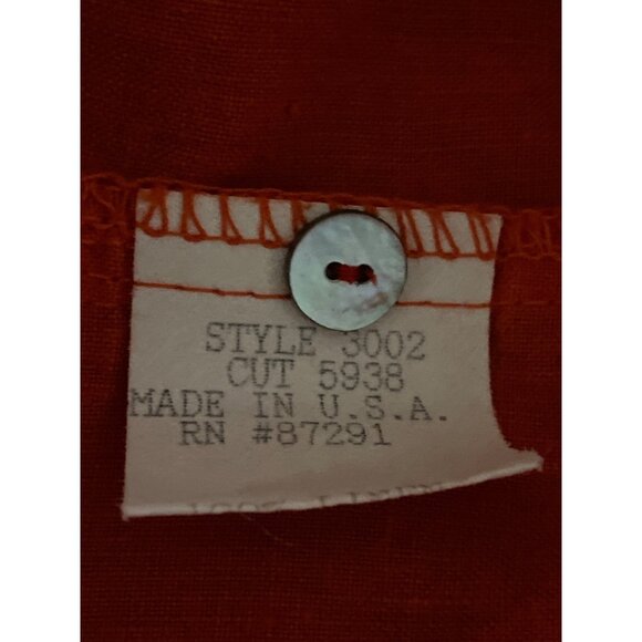 Johnny Was Orange Linen 2-Piece Dress & Jacket Set With Embroidered Details Sz S - Picture 15 of 16